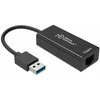 Karta jungiama į tinklą MicroConnect USB - RJ-45 Juodas (USBETHGW10)