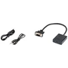 AV adapteris MicroConnect D-sub (VGA) - HDMI + USB-A + lizdas 3,5 mm juoda (MONGDMI)