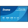 Monitorius iiyama LH6566UHSB-B1AG signage display – plokščias skaitmeninių reklamų ekranas, 165,1 cm (65"), LCD, Wi-Fi, 800 cd/m², 4K Ultra HD, juodas. Įmontuotas procesorius, Android, darbas 24/7.