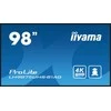 Monitorius Iiyama 98" 3840x2160, UHD IPS panel, Haze 25%, 500cd/m²,Speakers 2x16W, Multiple Inputs :DVI-I VGA, HDMI 3x, DP-out, USB 2.0x2, WiFi, LAN, Media Player, RS232C, iiSignage2 (CMS/DMS), E-Share, Android 11 OS, OPS PC-SLOT