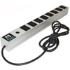 Online Usv Systeme Internetinės UPS sistemos ONLINE 1U prailginimo laidas 8 kartus 10A - IEC10A8IEC10A-RACK