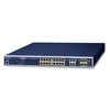 Šakotuvas Planet 16-Port 10/100/1000T 802.3at PoE + 4-Port Gigabit TP/SFP Combo valdomas jungiklis / 220W