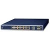 Šakotuvas Planet 24-Port 10/100/1000Mbps 802.3at PoE + 4-Port Gigabit TP/SFP Combo valdomas jungiklis / 440W