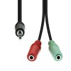 Kabelis ProXtend 4-Pin do 2x 3-Pin M-F 30 cm (JAB-7755894)