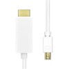 „ProXtend Mini Displayport 1.2“ į HDMI 3M, baltas, 3 m, „Mini DisplayPort“, HDMI, kištukas, kištukas, tiesus