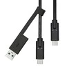 USB kabelis ProXtend USB-A + USB-C - USB-C 1 m juodas (USBCWA-001)
