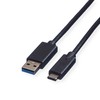USB kabelis Roline USB-A - 0,5 m Juodas (11.02.9010)