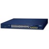 Šakotuvas PLANET IPv4/IPv6, 24 prievadų valdomas L2/L4 gigabito eternetas (10/100/1000) 1U Mėlyna