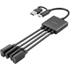 Adapteris USB Sandberg 136-81 USB-A + USB-C - 2X USB-A +2X USB-C Juodas (136-81)