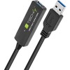 USB kabelis Techly USB-A - USB-A 10 m juodas (ICUR30100G)