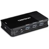 Šakotuvas Komutatorius Trendnet TK-U404 USB Juoda