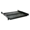 Value 19"-Fixed Shelf, 485 x 400mm, 1UH, max. 25kg, juodas