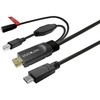 Kabelis USB VivoLink USB-C - USB-B 7.5 m Juodas (PROUSBCHDMIUSBB7.5-CHARGE)