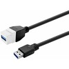 Kabelis USB VivoLink Keystone PROKEYUSB3AFM5W USB 3.0 A-F/A-M Baltas