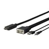 Kabelis VivoLink HDMI - D- Sub (VGA) + USB-A 1m juoda (PROVGAHDM1)
