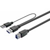 Kabelis USB VivoLink USB-A - USB-B 3 m Juodas (USB 3.0 ACTIVE CABLE A MALE -)