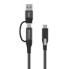 Kabelis USB VivoLink USB-A + USB-C - USB-C 1.5 m Juodas (PROUSBCMM1.5ADP)