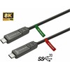 Kabelis USB VivoLink USB-C - USB-C 12.5 m Juodas (USB-C į USB-C kabelis 12.5 m)