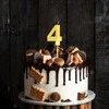 Auksinė žvakutė tortui, skaičius "4"