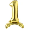 Auksinis pastatomas balionas - skaičius 1, 81 cm