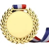 Aukso spalvos metalinis apdovanojimų medalis, 6 cm