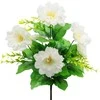 Dirbtinė jurginų puokštė, 35 cm - Balta