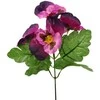 Dirbtinė našlaičių puokštė, 21 cm - Violetinė