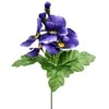 Dirbtinė našlaičių puokštė, 21 cm - Violetinė