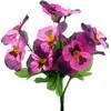 Dirbtinė našlaičių puokštė, 30 cm - Violetinė