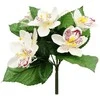 Dirbtinė orchidėjų puokštė, 27 cm - Balta
