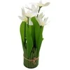 Dirbtinė orchidėjų puokštė, 30 cm - Balta