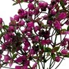 Dirbtinė violetinių linų žiedų puokštė, 32 cm