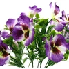 Dirbtinė violetinių našlaičių puokštė, 34 cm
