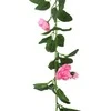 Dirbtinių rožių girlianda, 220 cm - Balta