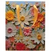 Dovanų maišelis su gėlėmis, 18x23x10 cm - Geltona