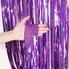 Folinių-holografinių juostelių dekoracija, violetinė