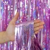 Folinių-holografinių juostelių dekoracija, šviesiai violetinė