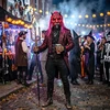Helovino lateksinė Velnio kaukė
