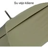 Ilgas pusiau automatinis chaki skėtis su vėjo kišene