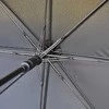 Ilgas pusiau pilkas automatinis skėtis su vėjo kišene