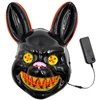 LED šviečianti Kiškio veido kaukė - Žalia