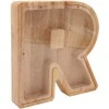 Medinė taupyklė "Raidė-R", 18 cm