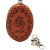Metalinė gertuvė odiniame dėkle Lietuva, 75 ml