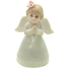 Porceliano angelo statulėlė su rožiniu, h 7,5 cm