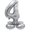 Sidabrinis pastatomas balionas - skaičius 4, 40 cm