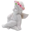 Statulėlė Angelas su vainikėliu, 4 cm - 2