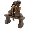 Statulėlė Vaikai ant suoliuko, 22,5x19x11,5 cm