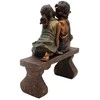 Statulėlė Vaikai ant suoliuko, 22,5x19x11,5 cm