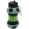 Sulankstoma silikoninė gertuvė-futbolo kamuolys, 550 ml - Žalia