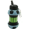 Sulankstoma silikoninė gertuvė-futbolo kamuolys, 550 ml - Žalia